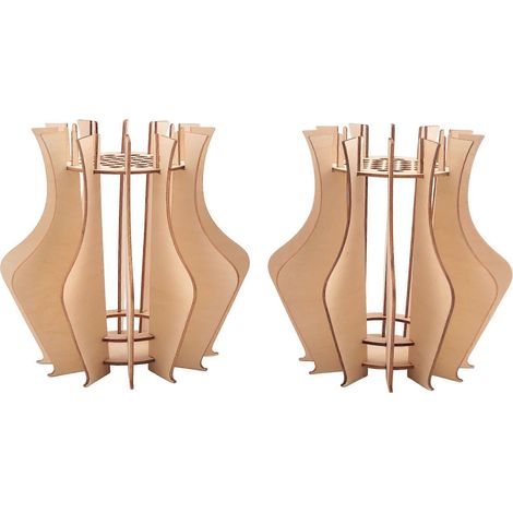 Puzzlevase aus Holz, ideal zur Präsentation von Rosen, Tulpen und Narzissen – ein perfektes Geschenk für Liebhaber von Ziegelblumen. (1/5)