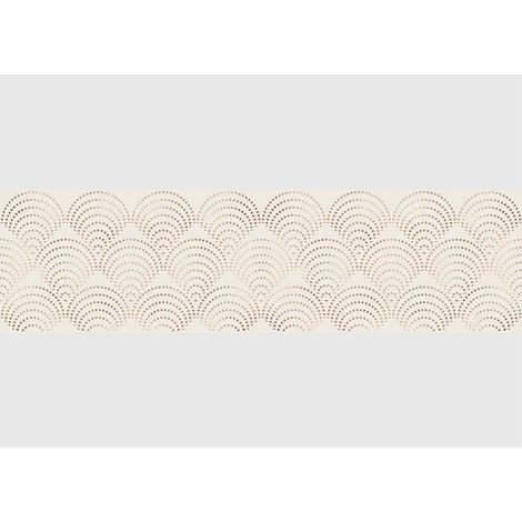 frise auto-collante au fond motif paon beige mosaique (1/5)