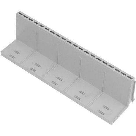 First Plast – Grille à fente pour caniveau PVC – Dimensions 130 x 500 mm – Hauteur 140 mm – Installation avec colle ou vis – Drainage efficace (1/4)