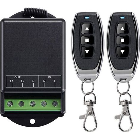 Interrupteur Télécommandé Sans Fil - Relais AC 100-240 V 10 A - Pour Commande à Distance d'Appareils Électriques - 2 Télécommandes Incluses (1/5)
