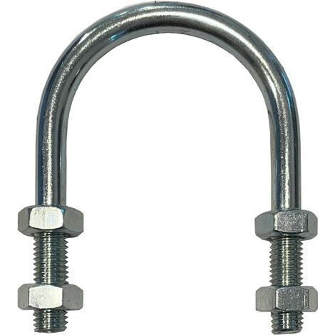 U-Bolt M20 x65mm Thread, 175mm Inside Diam, 216mm Inside Height BZP(Zinc Plated) (1/2)