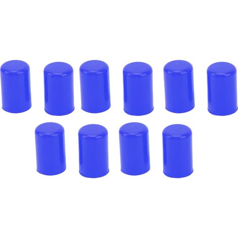 Bouchon silicone 10 pièces, obturateur universel pour flexible d'admission et vide, bouchon borgne diamètre intérieur 14mm, bleu, pour tube et raccord (1/5)