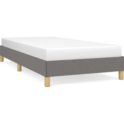 Bettgestell Dunkelgrau 90x190 cm Stoff
