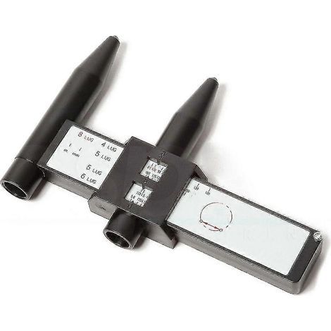 Règle de jauge PCD pour jante de voiture, outil de mesure d'entraxe des boulons, trou de 4, 5, 6 ou 8 écrous (rui) (1/4)