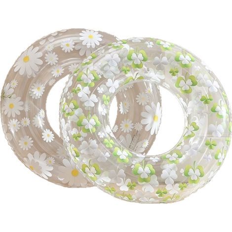 Set mit 2 transparenten Bojen (Erwachsenengröße) – Extra dickes PVC-Material für optimalen Auftrieb – Außendurchmesser: 75 cm (1/5)
