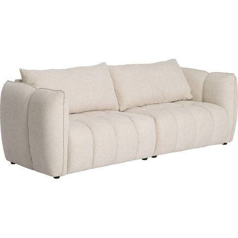 Canapé en tissu beige 3 places Kaori (1/5)