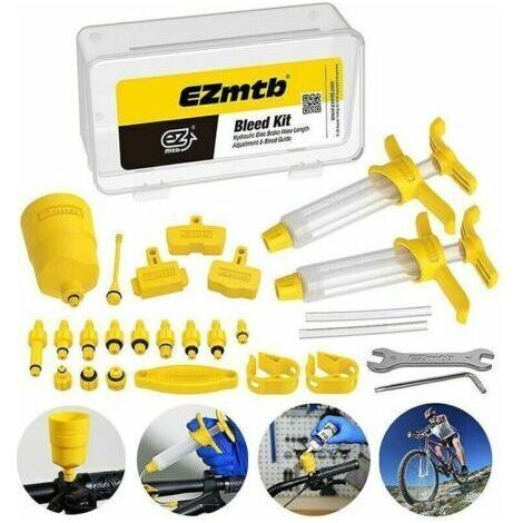 Kit de Purge pour Freins de Bicyclette, Huile Minérale Hydraulique, Compatible avec les séries Shimano, Magura, Tektro, Sram - Outils Professionnels de Réparation Vélo-