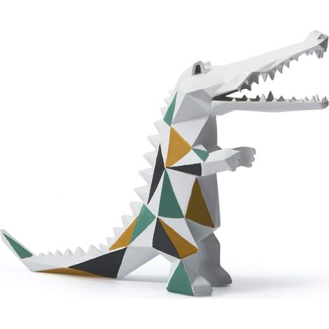 Krokodil-Dekoration Tierstatue Figur Kunst Harzskulptur (1/5)