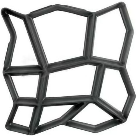 Betonplattenform – 43 x 43 cm – Unregelmäßige Form – Für Gartenauffahrt, Terrasse, Patio – Strapazierfähiges PP – 1 Stück (1/5)