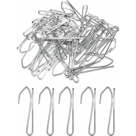 BRAVIX 50 Pièces Crochets en Métal Crochets Anneaux de Rideau de Douche pour Rideau de Porte et Rideau de Douche(Argenté)