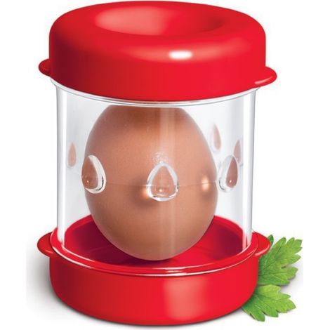 Pince à œufs pour ouvrir les œufs durs, éplucheur et casse-œufs, éplucheur d'œufs, secoueur et éplucheur d'œufs, ustensile de cuisine pour ouvrir les œufs, rouge (1/5)
