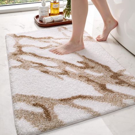 Badematte, Mikrofaser, rutschfest, saugfähig, für Badezimmer, Dusche (1/5)