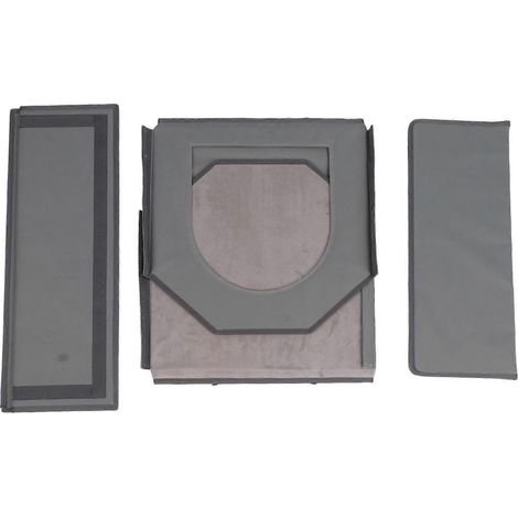 Niche pliable et imperméable pour chiens et chats de petite et moyenne taille, grise, idéale pour l'intérieur et l'extérieur. (1/5)