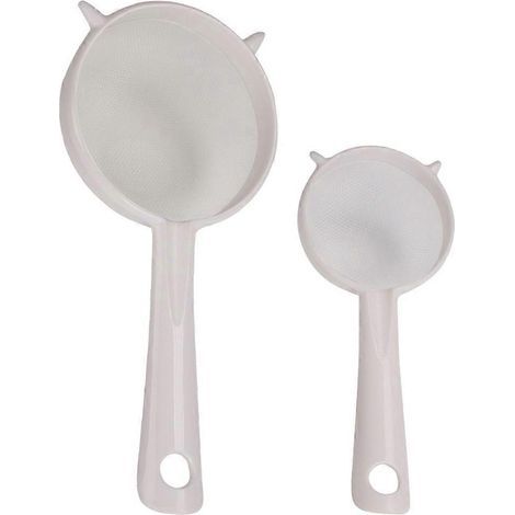 Set mit 2 ultrafeinen Sieben für Sojamilch und Küchensäfte – 19,50 x 9,00 x 5,00 cm – Weiß (1/2)