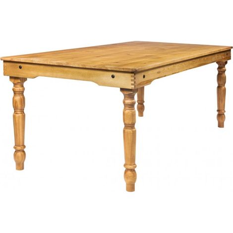 Table Bois LOUIS pieds tournés démontables 213 x 102 cm - Prodirest (1/5)