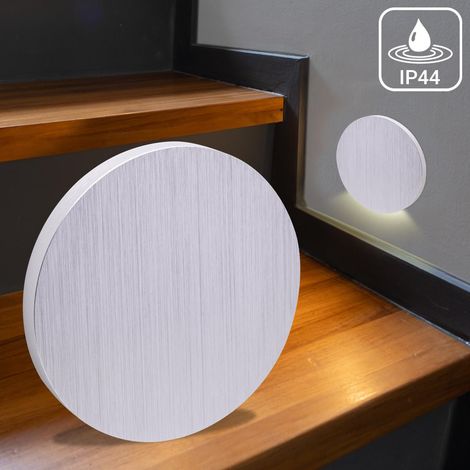 LED Treppenleuchte IP44 Alu-gebürstet - Lichtfarbe: CCT 1,5W - Lichtaustritt: Kato (1/5)