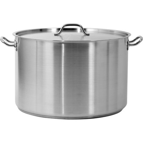 Mittlerer Profi-Kochtopf mit Deckel 50x32 cm, 62,8 l, Edelstahl 21/0
