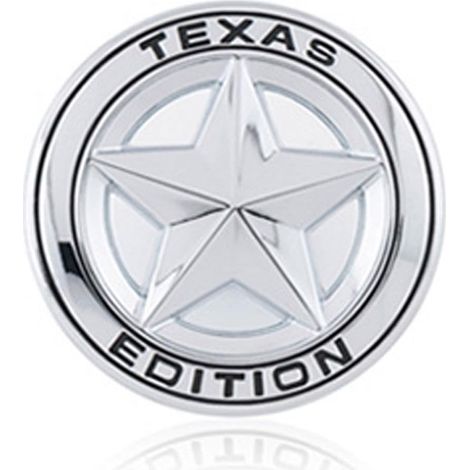 3D-Metall-Autoaufkleber mit Sternlogo in Texas-Edition. Emblem. Abzeichen.