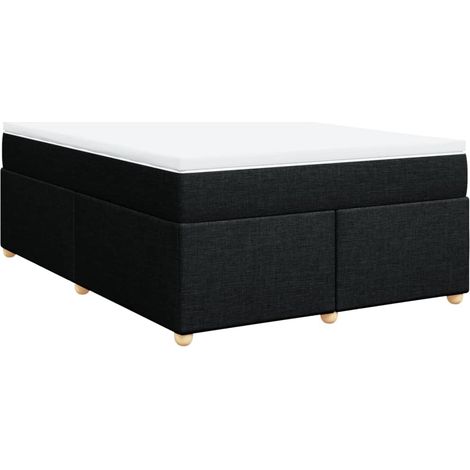 Maison Exclusive - Boxspringbett mit Matratze Schwarz 160x200 cm