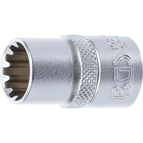 BGS Steckschlüssel-Einsatz Gear Lock Antrieb Innenvierkant 12,5 mm (1/2") SW 14 mm - 10214 (1/3)
