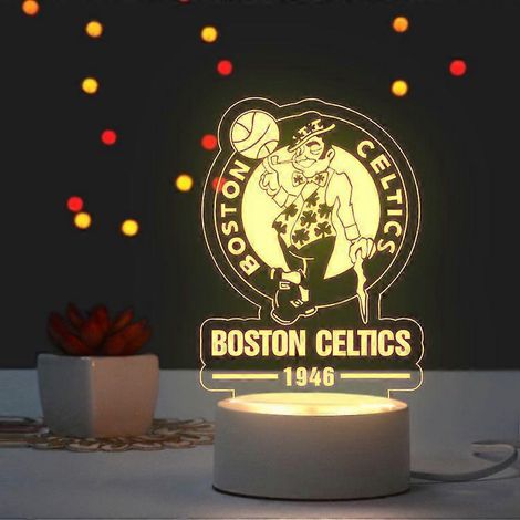 Lámpara nocturna del Celtics Club, decoración creativa para aficionados, regalo de cumpleaños.