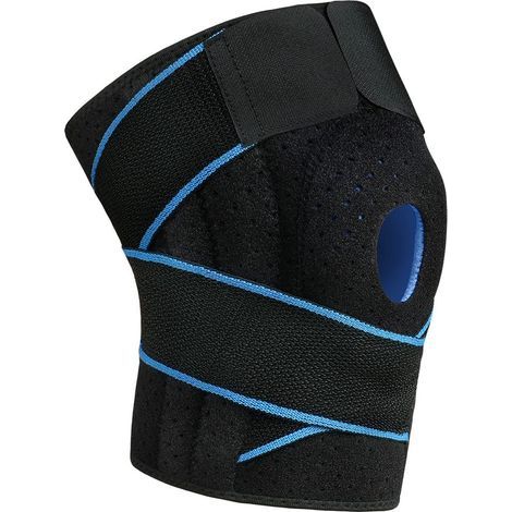 Sports Knee Brace, Knee Brace with Lateral Stabilizers and Rubber Pads, Adjustable Patella and Ligament Knee Brace, Patella-Knee Sports Brace for Knee Pain (1/5)