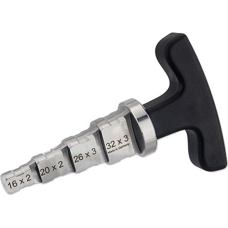Kalibrierer für Alu-Mehrschicht-Verbundrohr 16 x 2 mm, 20 x 2 mm, 26 x 3 mm und 32 x 3 mm