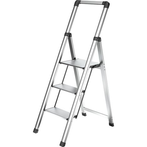 SGABELLO 'ALU-STEP' 3 gradini - aperto cm 72 x 45 x h.128,8  - KASART