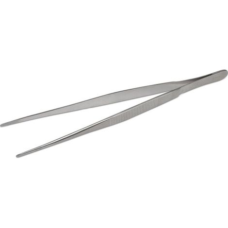 Beyamis Pince de cuisine JB Prince de 25 cm à pointe droite en acier inoxydable pour un dressage précis, la manipulation des aliments et la cuisine de chef. (1/2)