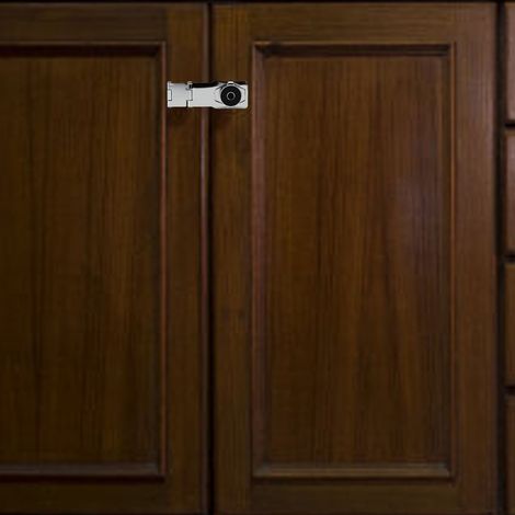 Verrou de porte de meuble à empreinte digitale en alliage de zinc, rechargeable et biométrique, sans clé, pour tiroirs, portes, boîtes aux lettres et coffres-forts. (1/5)