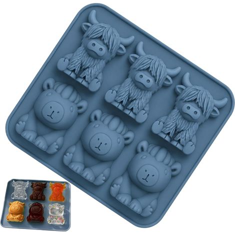 de vache en silicone 3D mignons 6 cavités réalistes multiples (1/5)