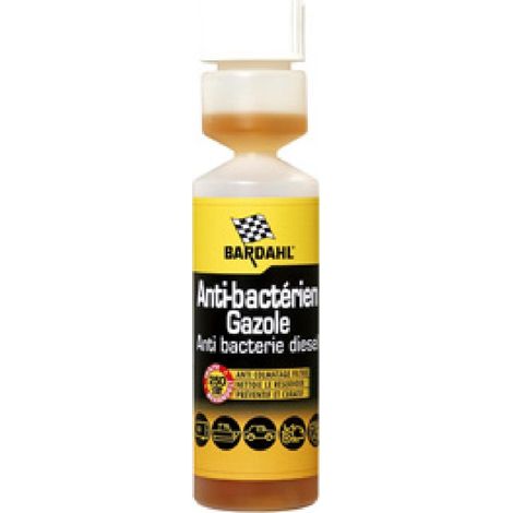 Bardahl – Additif carburant antibactérien 250ml – Nettoyage réservoir – Évite colmatage injecteurs – Stabilisateur 24 mois (1/4)
