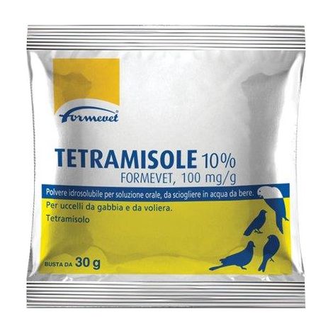 Antibiotico per volatili Tetramisole 10% Formevet 30 g polvere idrosolubile per uso orale
