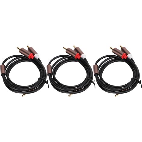 Câble Audio 3.5mm Jack Mâle vers 2 RCA Mâle, Haute Fidélité, pour Enceintes et Home Cinéma (1/5)