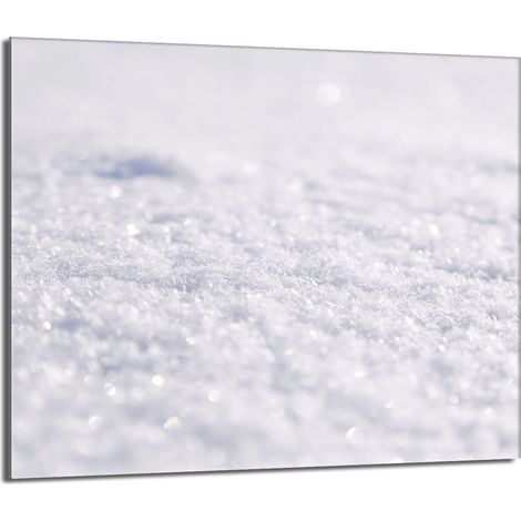 Plaque de protection en verre pour poêle 60x52 blanche (1/5)