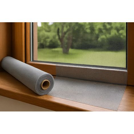 RETE PER ZANZARIERA IN ALLUMINIO 53 H. 120 cm - rotolo 30 mt - 30 metrilineari