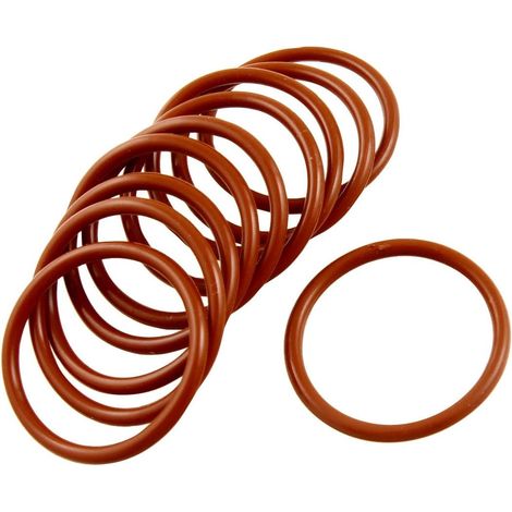 Joint Torique rouge brique silicone 34mmx40mmx3mm (1/3)