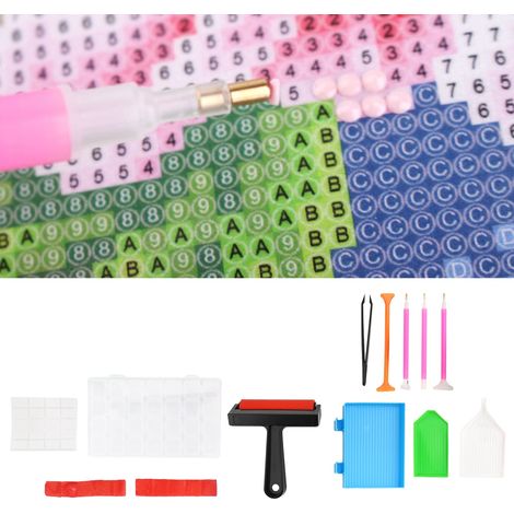 22-teiliges Bohrer-Malerwerkzeug-Set, DIY-Zubehörset mit Farbroller-Aufbewahrungsbox für Erwachsene und Kinder (1/5)