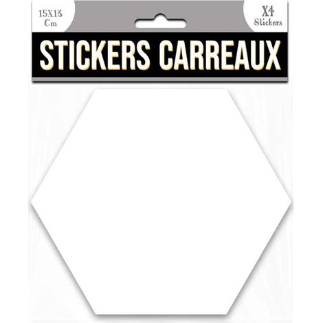 Ensemble de 4 stickers hexagone effet marbre