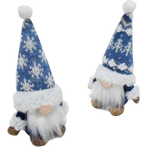 1 Paire de Nains de Jardin Gnomes Nains Décoratifs en Polyester, Figurines pour Décoration Intérieure et Extérieure, Cadeau Original. (1/4)