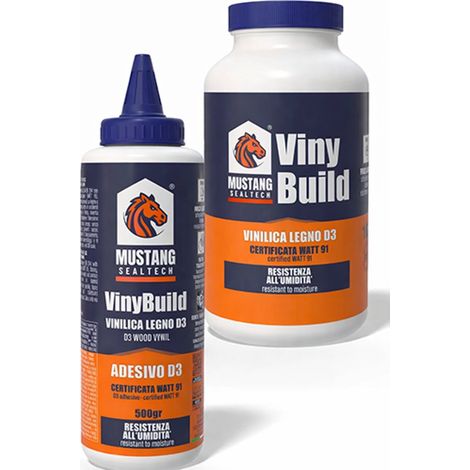 COLLA VINILICA "D3" 500GR TRASPARENTE MUSTANG