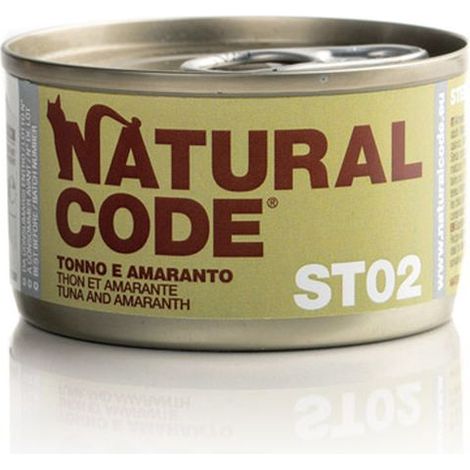 Natural Code Gatto Sterilizzato Lattina 85gr Tonno e Amaranto