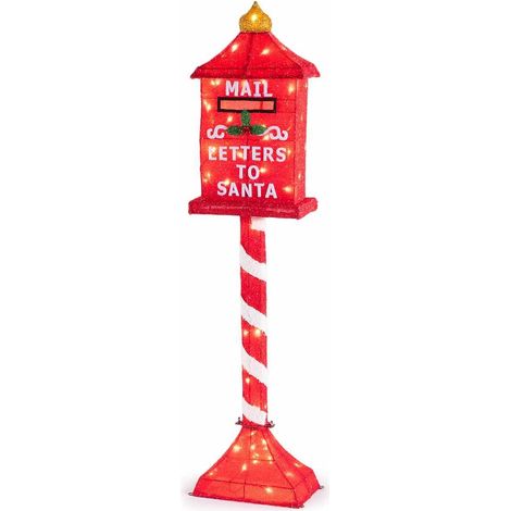 Cassetta della Lettere di Babbo Natale con Luci, Uso Interno ed Esterno - 130 cm (1/3)