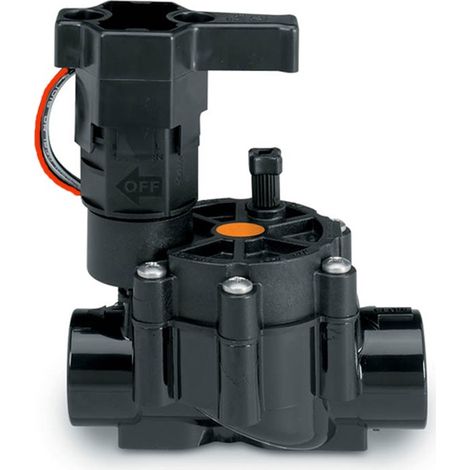 Electroválvula LFV Bajo caudal 9V 3/4" Rain Bird  Electroválvula de riego Rain Bird modelo LFV. Rosca 3/4" hembra. Utilizada en instalaciones de riego con programador a pilas 9V.
Única electroválvula (1/2)