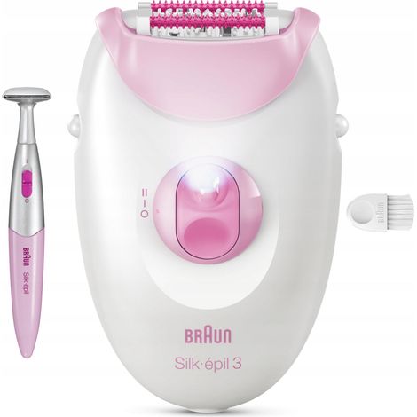 BRAUN Silk-épil 3 3-202 Bikini Legs Epilierer Weiß-Rosa 1 Stk. (1/5)