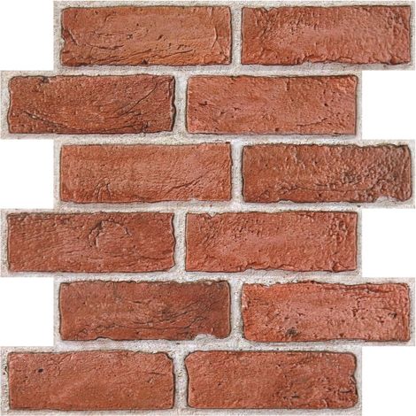 Panneaux Muraux 3D Adhesif Brique, 10 Pièces, 30x30 cm, PVC Auto-Adhésif Panneaux Muraux 3D Pierre Décoration Pour Cuisine, Salle de Bains, Balcon (1/5)
