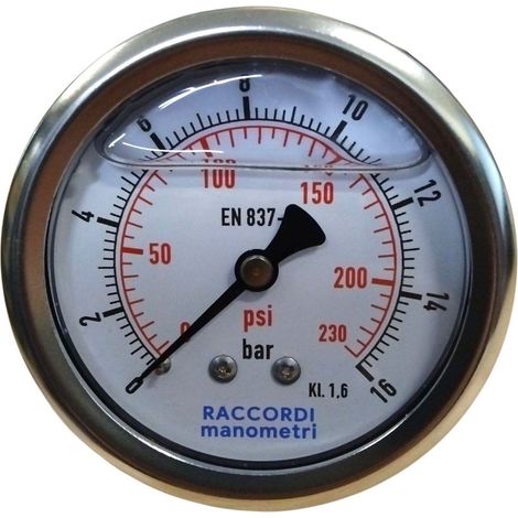 Hinteres Manometer 16 bar MG3-63 Gewinde 1/4" (1/5)