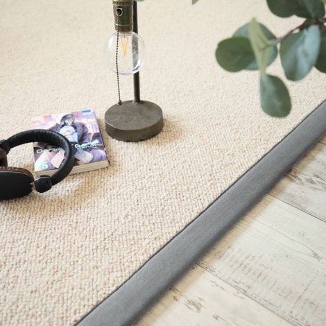 Tapis naturel en pure laine - Latoon grège - Ganse grise - 80 x 150 cm (1/5)