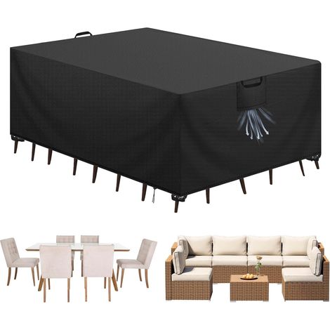 Teloni di copertura per mobili da giardino 180x120x74 cm, impermeabili, per lettini e tavoli da giardino, in tessuto Oxford 420D. (1/4)
