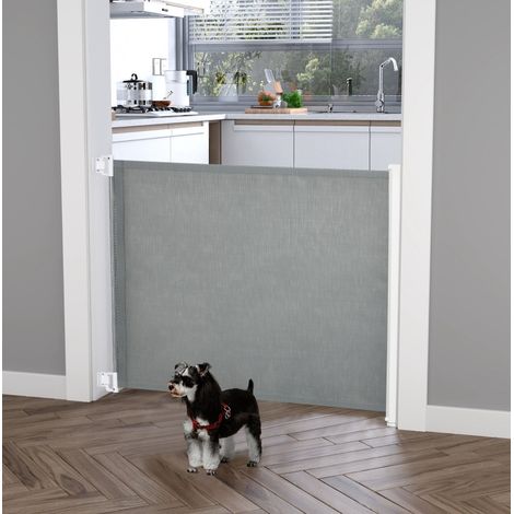 Barriera di sicurezza avvolgibile per scale e porte 115 x 82,5 cm grigia HAVRYA (1/5)